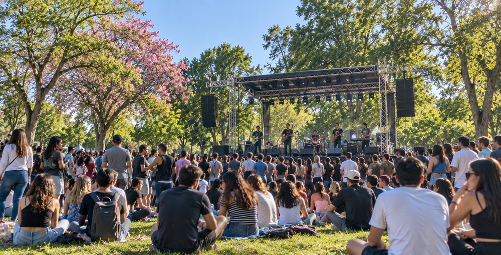 Festival TMH Primavera en Parque Los Andes, Chacarita, con música en vivo y entrada gratuita para celebrar la primavera en la Ciudad de Buenos Aires el 21 de septiembre de 2026