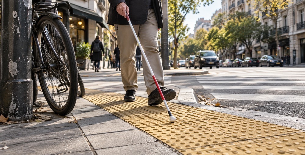 Accesibilidad para personas ciegas en Buenos Aires, desafíos cotidianos del uso del bastón blanco, obstáculos en las veredas porteñas, movilidad peatonal y convivencia en el espacio público.