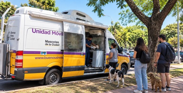 Servicio de castraciones gratuitas para perros y gatos en la Ciudad de Buenos Aires, con atención veterinaria y nuevos turnos por la tarde en Costanera Sur desde noviembre de 2026.